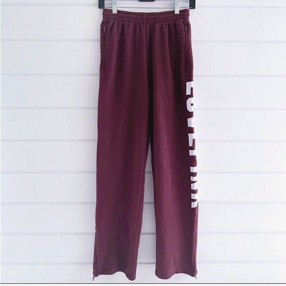 Victoria’s Secret PINK Ankle Zip Boyfriend Wide Leg Everyday Joggers EUC XS - Picture 1 of 11